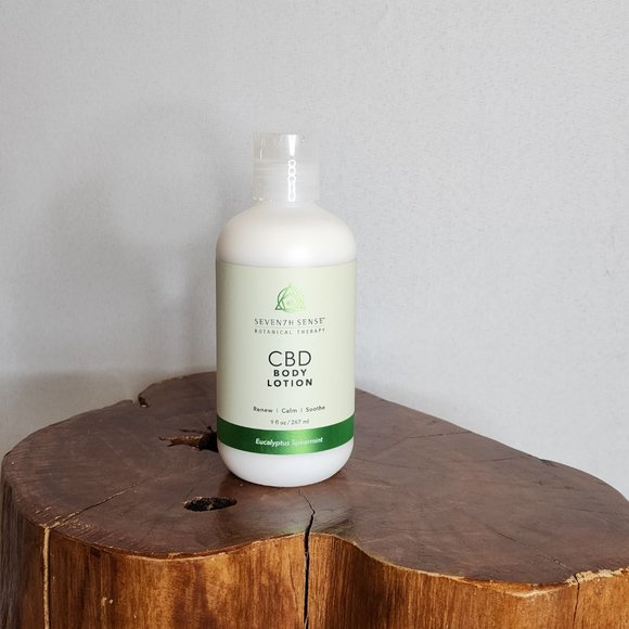 Seven7h Sense Botanical Therapy CBD Body Lotion Eucalyptus Spearmint - Picture 2 of 3